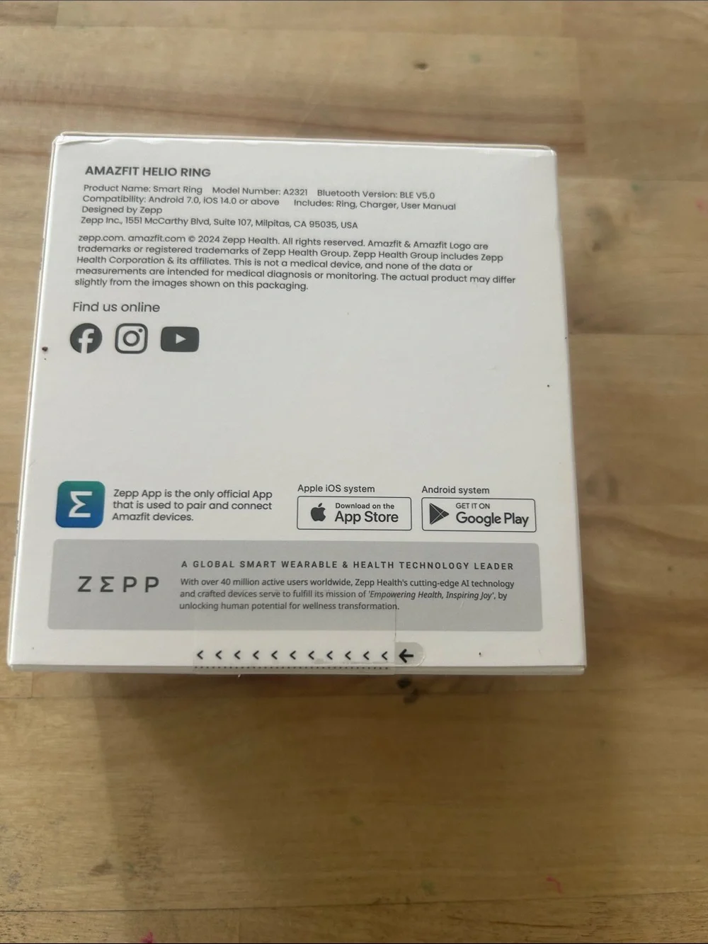 Amazfit Helio Ring - Beige Health & Sleep Tracker